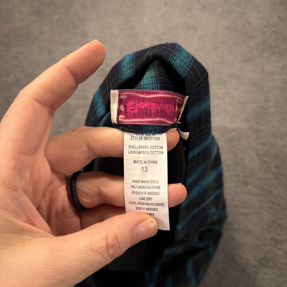 Y2K Soulmates Skirt Womens 13 Blue Green‎ Plaid Bubble Mini School Girl Preppy - Picture 8 of 8